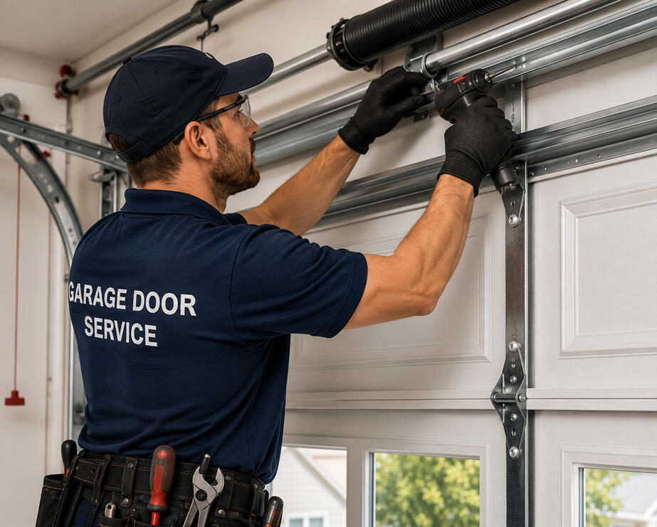 Modern residential garage door